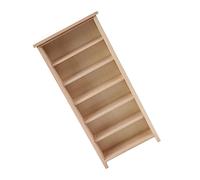 ROMISBABA Scale Miniature Wooden Vertical Bookcase Model Adorable Mini House Decoration Eco Friendly Dollhouse Furniture for Realistic Home Display and Photography Props