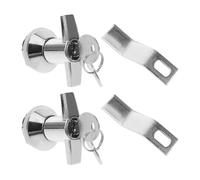 ROMISBABA Secure Cabinet Lock with Key for Cupboard and Cabinet, Aluminium Alloy Material with Exceptional Durability and Effortless Operation, Silver Finish, for Home and Office Security