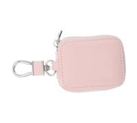 ROMISBABA Shock-resistant PU Leather Earbud Case for Gen Pro Portable Small Storage Organizer with Clip Stylish Protective Carrying Bag for Earphones and Earpieces in Pink