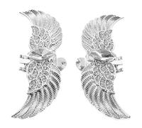 ROMISBABA Shoe Clips High Heels Clips 2 Pcs Zinc Alloy White Angel Wing Shoe Decorations Wings for Parties and Evening Events