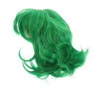 ROMISBABA Short Green Cosplay Wig for Scarf Charming Bob Style for Halloween Birthday Party and Costume Performances Realistic Synthetic Hair for Masquerade Events