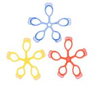 ROMISBABA Silicone Finger Exerciser Unique Ergonomic Design 3pcs Hand Grip Workout Tool for Physical Exercise and Auxiliary Exercise of Instrument Playing, Suitable for Professionals