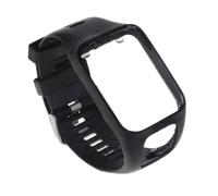 ROMISBABA Silicone Smart Watch Band Replacement Adjustable Strap Compatible with Tomtom Runner Spark Golfer Fitness Wristband Comfortable Black