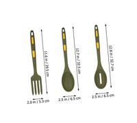 ROMISBABA Silicone Spaghetti Spoon and Fork Set Non-Scratch Cooking Utensils Lightweight Kitchen Cooking Spoon with Ergonomic Long Handle for Pasta and Noodle Serving