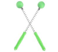 ROMISBABA Silicone Spring Massage Hammers 2pcs Green Manual Neck Shoulder Back Massager Tools for Acupressure Muscle Pain Relief and Relaxation