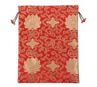 ROMISBABA Silk Drawstring Candy Bags Small Storage Bag for Jewelry Red Brocade Pouch Suitable for Birthday and Anniversary