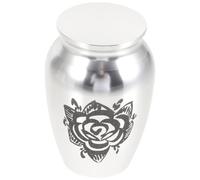 ROMISBABA Silver Alloy Cremation Urn Box for Human Ashes Lightweight Design Small Funeral Urns Container for Storing Ashes Safe to Use Suitable for Memorial