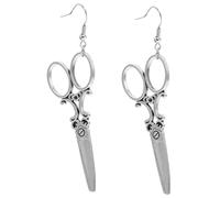 ROMISBABA Silver Scissors Earrings for Women Funny Stylish Ear Danglers Lightweight Creative Ear Jewelry for Parties Birthdays Valentine's Day Anniversary Graduation