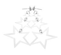 ROMISBABA Simple Five-Pointed Star Dangle Earrings for Women, Lightweight Metal Small Geometric Drop Earrings Suitable for Daily Wear and Casual Outfits