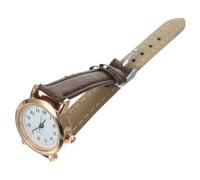 ROMISBABA Simple Stylish Women Watch Small Digital Face Leather Strap Small Dial Watch for Ladies Students Brown Vintage Design for Daily Wear and Gifts