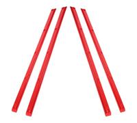 ROMISBABA Skateboard Grind Rails Plastic Protector 4Pcs for Beginners Bikes Scooters Outdoor Use Red 14.34X0.71X0.28In