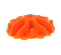 ROMISBABA Slow Feeder Dog Bowl Insert Soft Silicone Wear-resistant Small Orange Pet Feeding Bowl for Puppies Slowing Eating for Healthy Dog Accessories Random Style