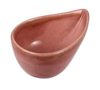 ROMISBABA Small Red Ceramic Dish for Essential Oils and Facial Mask Mixing, Ice Crackle Glaze Aroma Bowl, Mud Mask Holder for Spa and Beauty Treatments