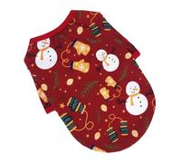 ROMISBABA Snowman Christmas Pet Clothes XS Small Dog Coat Puppy Costume for Bichon Pomeranian Cats Holiday Pet Apparel