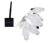 ROMISBABA Solar Powered Robin Bird LED String Lights Solar Panel Warm White Festival Lamp String for Garden Balcony Courtyard Decoration