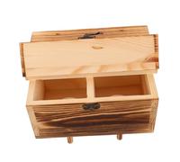 ROMISBABA Solid Wood Outdoor Bird Nesting Box for Parrots and Parakeets Weatherproof Breeding House with Dual Openings Rustic Wooden Bird Cage for Conure Cockatiel Lovebirds