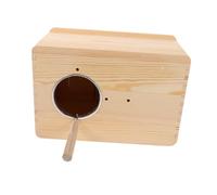 ROMISBABA Solid Wood Parrot Nesting Box with Thermal Insulation for Cockatiels Budgies Breeding Smooth Edges Bird House for Warmth and Safe Mating Environment