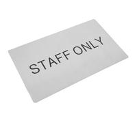 ROMISBABA Staff Only Door Sign Silver Aluminium Alloy with Letter Design and Easy to Read Style for Restaurants and Commercial Space Decoration