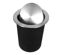 ROMISBABA Stainless Steel Built In Kitchen Trash Can with Flip Lid Embedded Countertop Waste Bin for Food Waste Management Space Saving Design with Tight Seal and Easy One Handed Operation