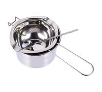ROMISBABA Stainless Steel Chocolate Melting Pot Compact Double Boiler for Cheese Butter and Baking with Thick Stirring Spoon Portable Cook Tool for Picnic and Food Steaming