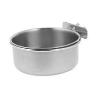 ROMISBABA Stainless Steel Pet Cage Bowl for Rabbits and Parrots with Removable Dishwasher Safe Dish, Suitable for Cages and Coops, Sturdy Bird Feeding Water Bowl