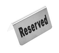 ROMISBABA Stainless Steel Reserved Table Sign Double Sided Banquet Card for Restaurant Bar Party Use Seat Marker
