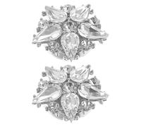 ROMISBABA Star Cufflinks 2pcs Business Suit Metal Cuff Links for Women and Men Dress Shirt Studs Formal Shirt Accessories for Office and Wedding Events White