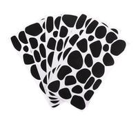ROMISBABA Stickers with Smooth Surface for Decorating Walls 6 Sheets Self-Adhesive Black Felt Cow Print DIY Felt Pads and Making Brooches for Crafts and Clothing Decals
