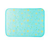 ROMISBABA Summer Cooling Mat for Pets with Breathable Cool Fabric and Machine Washable Design, for Kitty and Puppy Use at Home Or Outdoor, Lightweight Blue Pet Cooling Pad