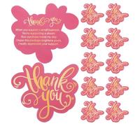 ROMISBABA Thank You Cards Easy to Carry Present Decoration for Small Business 50pcs with Unique Shape and Charming Double-sided Prints, Paper Material for Birthday and Stores
