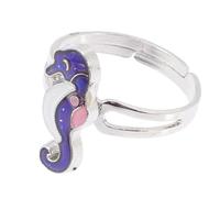 ROMISBABA Thermochromic Mood Ring Adjustable Open Zinc Alloy Finger Ring for Women Fashion Color Changing Ornament