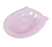 ROMISBABA Thickened Sitz Bath Basin for Postpartum Care Transparent Pink Practical Plastic Basin with Ergonomic Design Suitable for Pregnant Women and Elderly Soothes Discomfort and Supports