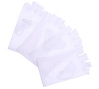 ROMISBABA Thin Breathable Anti-Uv Gloves Elastic Spandex 2 Pairs Half Finger Gloves for Outdoor Running and Cycling Use, White Summer