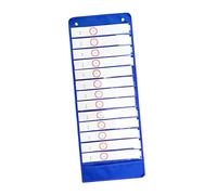 ROMISBABA Time Schedule Hanging Bag Daily Schedule Chart Student Schedule Chart Student Pocket Chart Teaching Class Schedule Chart Hanging Schedule Chart Classroom Pocket Chart Blue The Pet