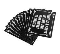 ROMISBABA Tip Your Waiter Sticker and Business Tip Decal, Waterproof Vinyl Kitchen Labels for Cafes Bars Restaurants, Black and White 10pcs Set, Tipping Signage for Food Service