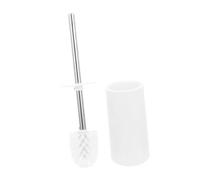 ROMISBABA Toilet Bowl Brush with Holder Plastic Long Handle Cleaner for Bathroom Hotel Office Splash-resistant Loo Scrub for Thorough Cleaning and Easy Storage