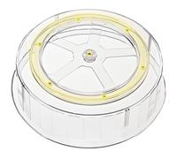 ROMISBABA Transparent Rotatable Condiment Holder Turntable Organizer for Kitchen Desktop Spice Tray Small Storage Box for Fridge and Sundries Easy-clean Multipurpose Rack for Neat Home