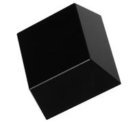 ROMISBABA Trapezoid Crystal Trophy Display Base Black Faux Crystal Holder Stand for Engraving DIY Award Plinth Multipurpose Art Decor Pedestal