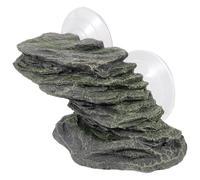 ROMISBABA Turtle Basking Platform for Aquarium Landscape with Gentle Ramp Resin Material Black Turtle Tank Decor Suitable for Tortoise and Small Animals in Reptile Terrarium Or Fish Tank