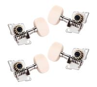 ROMISBABA Ukulele and 4 Strings with Metal and Plastic Material Classical Guitar Tuning Pegs Keys 2 Pair Easy to Tune and Reliable Replacement Accessories for Beginners