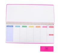ROMISBABA Undated Weekly Planner Notepad Pink Desk Organizer Do List Pad and Grocery List Section Smooth Writing Habit Tracker Journal for Men and Women Academic and