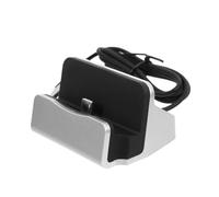 ROMISBABA USB Type C Docking Charger Stand for Edge Note Fast Desktop Charger Cradle with Data and Hands Holder Silver