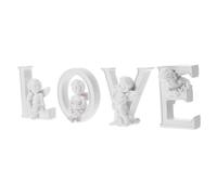 ROMISBABA Valentine Ornament Resin Love Letters Statue Desktop Romantic Decor for Couples Home Creative Resin Craftsmanship