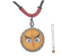 ROMISBABA Vintage Alloy God of Wealth Pendant Necklace Delicate Charm with Fine Compact Retro Design for Men and Women Religious and Decorative Accessory Gift