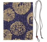 ROMISBABA Vintage Blue Cloth Book Protector with Stylish Totem Pattern Adjustable Book Cover for Business and Personal Applications with Good Adhesion