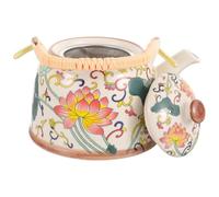 ROMISBABA Vintage Ceramic Large Capacity Teapot 900ml with Polished Surface, Classic Home Tea Kettle for Tearooms and Homes, Stovetop Safe Tea Pot with Retro Design