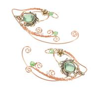ROMISBABA Vintage Elf Ear Non Pierced Flower Petal Ear Clips Elegant Fairy Accessories for Women Party and Daily Wear Lightweight Comfortable Design