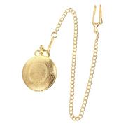 ROMISBABA Vintage Golden Alloy with Precise Time Keeping Quartz Pocket Watch and Easy to Carry Design, Retro Style Suitable as an Anniversary Day Gift for Men