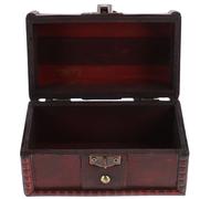 ROMISBABA Vintage-inspired Wooden Jewelry Box with Metal Lock, Ample Storage Space for Organizing Keepsakes and Small Jewelry, Antique Look Sundries Organizer Suitable for Home Décor