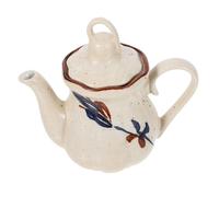 ROMISBABA Vintage Japanese Style Ceramic Soy Sauce Dispenser Bottle with Lid Kitchen Sauce Pot for Oil Vinegar and Salad Dressings Decorative and Freshness-preserving Household Container